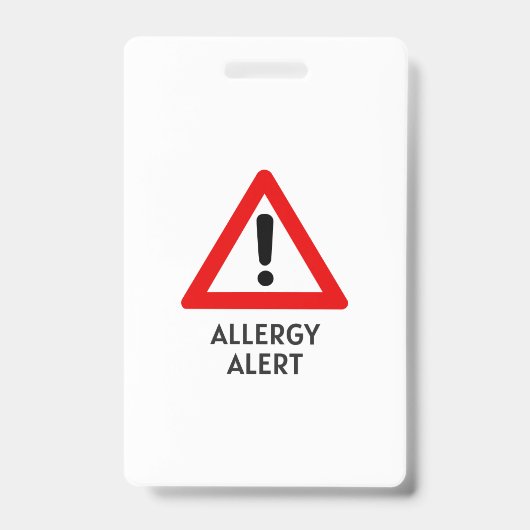Mais-Allergie-Warnung Ausweis (Vorderseite)