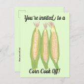 Mais auf Cob Corn Cook Off Einladung Postkarten (Vorne/Hinten)