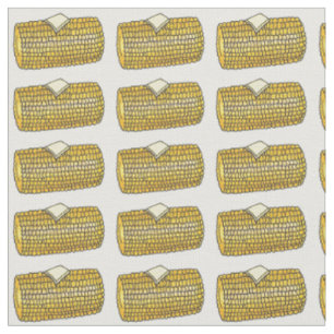 Mais auf Cob Corncobs mit Butter Pat Fabric Stoff