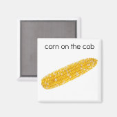 Mais auf dem Cob Kühlschrank Magnet (Vorderseite/Rückseite)