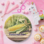 Mais auf dem Cob Personalisiert Pappteller (Party)