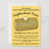 Mais auf dem Cob Wiedersehen Picnic Cookout Block- Einladung (Vorderseite)