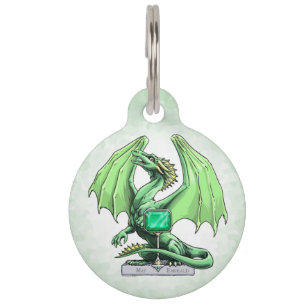 Mais Birthstone Drache: Smaragd Haustiermarke