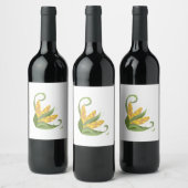 Mais ernten weinetikett (Flaschen)