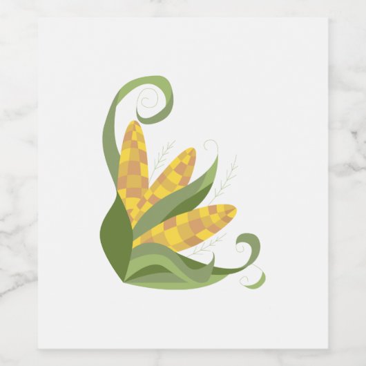 Mais ernten weinetikett (Einzelnes Label)