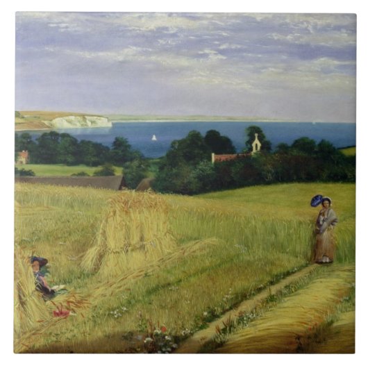 Mais-Feld in der Insel von Wight Fliese (Vorderseite)