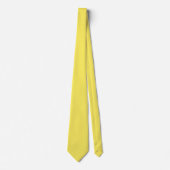 Mais Gelb Farbe Satin Necktie Krawatte (Vorderseite)