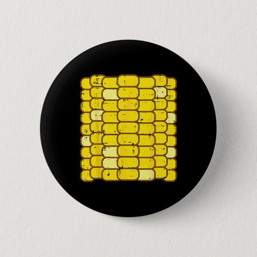 Mais Halloween Kostüm Spaß Feinschmecker Bauer Män Button (Vorderseite)