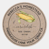 Mais lockert Papierstaufkleber Runder Aufkleber (Vorderseite)