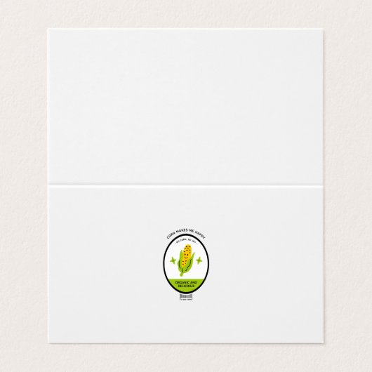 Mais macht mich glücklich visitenkarten (Außenseite Aufgefaltet)