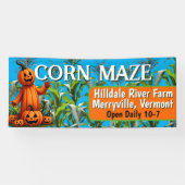 Mais Maze Fall Saison Farm Fun Zeichen Banner (Horizontal)