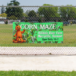 Mais Maze Fall Saison Farm Fun Zeichen Banner