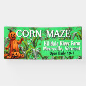 Mais Maze Fall Saison Farm Fun Zeichen Banner (Horizontal)