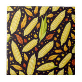Mais Muster Erntetag Herbst Fliese (Vorderseite)
