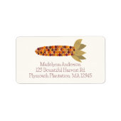 Mais oder Indischer Getreidefall Geachtete Rücksen Adressaufkleber (Vorne)