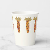 Mais oder indischer Mais Happy Thanksgiving Pappbecher (Rückseite)