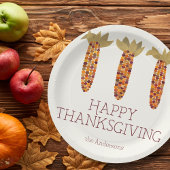 Mais oder indischer Mais Happy Thanksgiving Pappteller