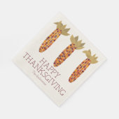 Mais oder indischer Mais Happy Thanksgiving Serviette (Ecke)