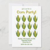 Mais Pflanze Mais Gemüsepflanze Mais Party Einladung (Vorderseite)