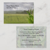 Mais-Pflanzen in einer Bauernhoflandschaft Visitenkarte (Vorne/Hinten)