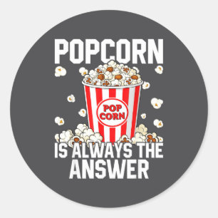 Mais-Pop-Liebhaber Popcorn-Kostüm Vibes Runder Aufkleber