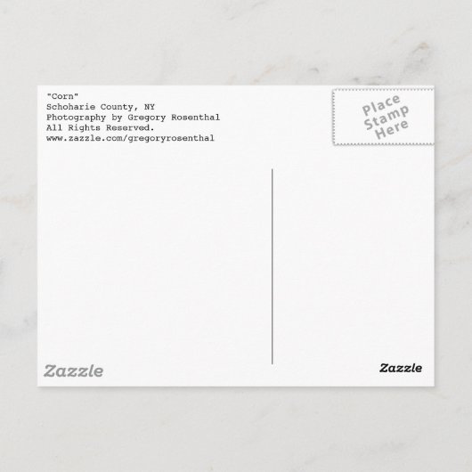 Mais Postkarte (Rückseite)