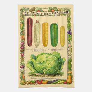 Mais Retro-Viktorianische Botanische Kunst Geschirrtuch