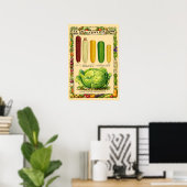 Mais Retro-Viktorianische Botanische Kunst Poster (Heimbüro)