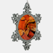 Mais-Schlange Schneeflocken Zinn-Ornament (Links)
