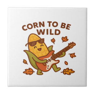 Mais um wild zu sein � Rockin� Herbst Maiskolben I Fliese