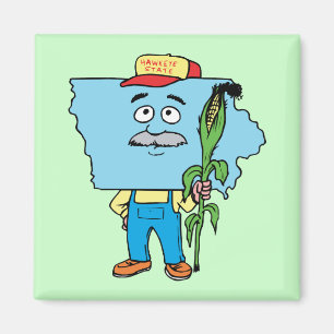 Mais-Vintage Reise-Andenken Iowas IA Iowan Magnet