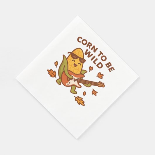 Mais zu Wild - Rockin-Herbstkornblütenblüte Serviette (Ecke)