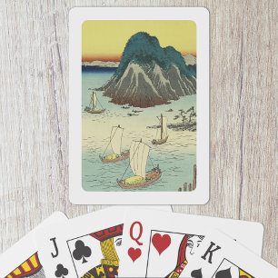 Maisaka, Japan: Vintage Holzblock-Printwerbung Spielkarten