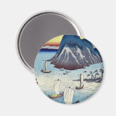 Maisaka von Ando, Hiroshige Ukiyoe Magnet (Vorderseite/Rückseite)