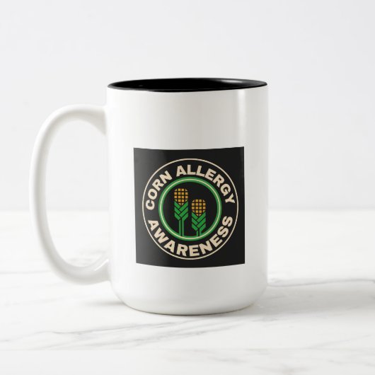 Maisallergie Zweifarbige Tasse (Links)