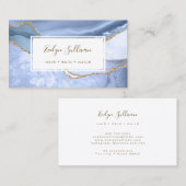 Maisblume blauer Glitzer-Visitenkarte Visitenkarte (Vorne/Hinten)