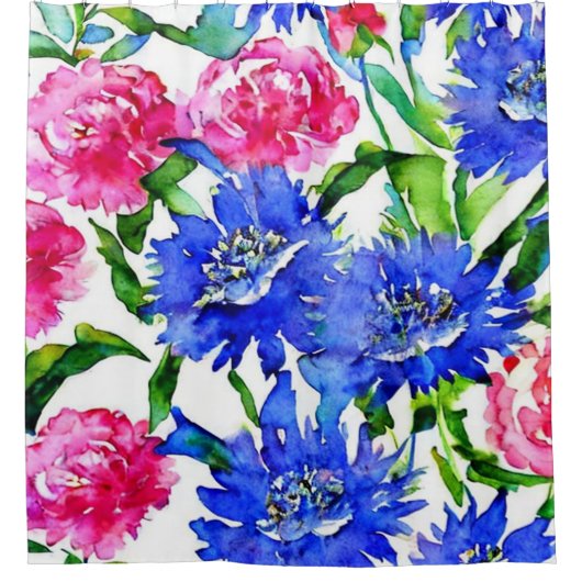 Maisblume und Torfbäume Duschvorhang (Vorderseite)