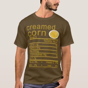 Maiscreme Nutrition Facts Funny Erntedank T-Shirt