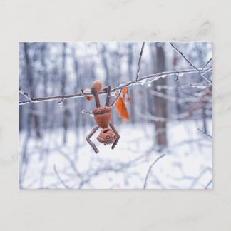 Maiself im frostigen Winter - Winterpostkarte Postkarte