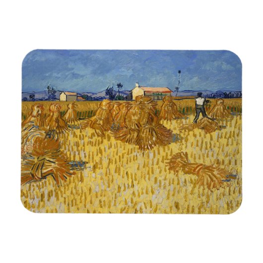 Maisernte in der Provence von Vincent Van Gogh Magnet (Horizontal)