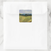 Maisfeld auf der Isle of Wight Quadratischer Aufkleber (Tasche)