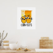 Maisflicts Funny Corn Flakes Pun Poster (Küche)