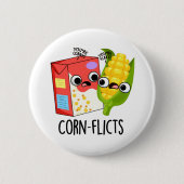 Maisflicts Funny Cornflake Corn Pun Button (Vorderseite)
