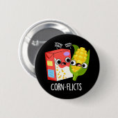 Maisflicts Funny Cornflake Corn Pun Button (Vorne & Hinten)