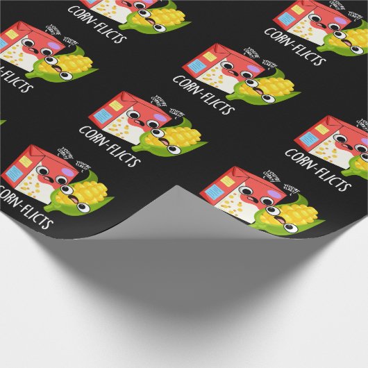 Maisflicts Funny Cornflake Corn Pun Geschenkpapier (Ecke)