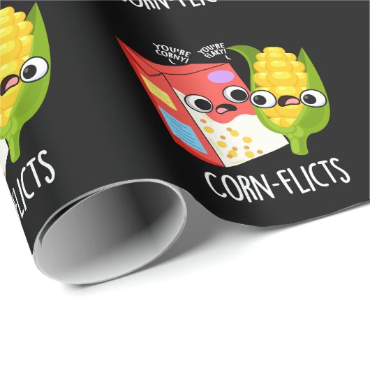 Maisflicts Funny Cornflake Corn Pun Geschenkpapier (Rolleneckpunkt)
