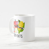 Maisflicts Funny Cornflake Corn Pun Kaffeetasse (Vorderseite Links)