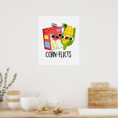Maisflicts Funny Cornflake Corn Pun Poster (Küche)