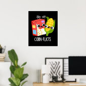 Maisflicts Funny Cornflake Corn Pun Poster (Heimbüro)