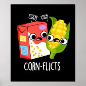Maisflicts Funny Cornflake Corn Pun Poster (Vorne)